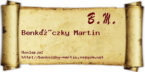 Benkóczky Martin névjegykártya